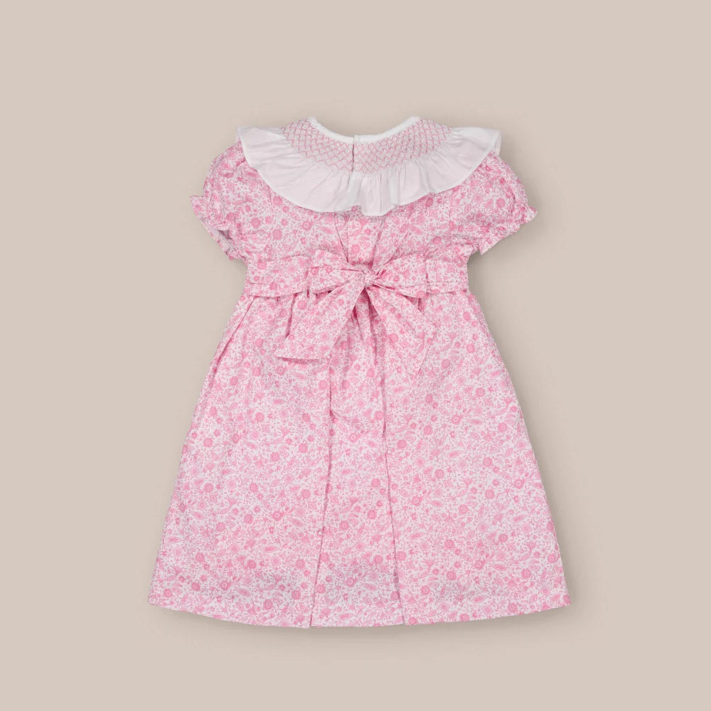 VESTIDO VOLANTE CACHEMIRA ROSA