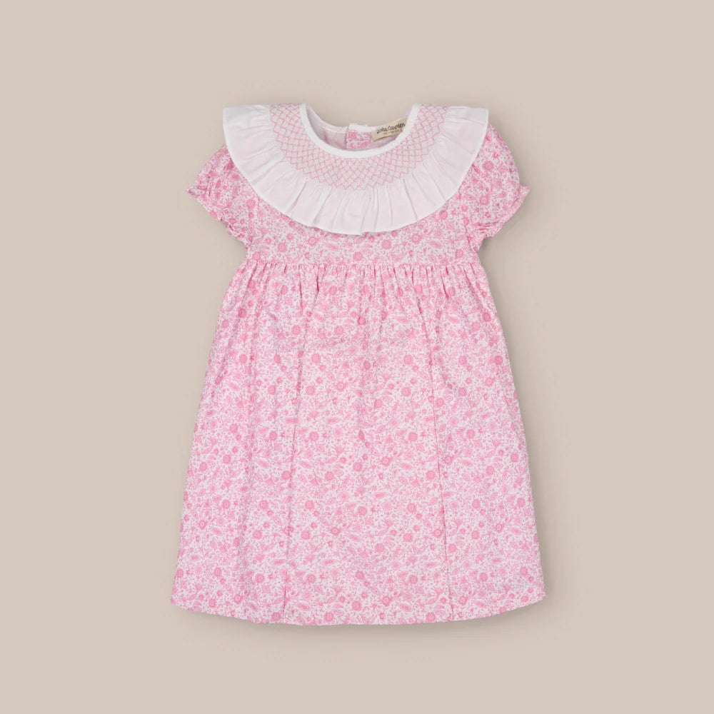 VESTIDO VOLANTE CACHEMIRA ROSA
